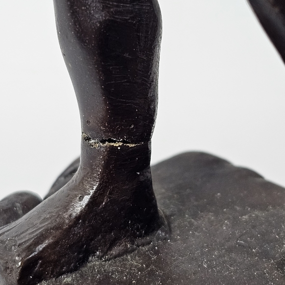 Bronze Cherub Angel Statue Playing Tambourine French Style Musical Vintage Art - Picture 5 of 14